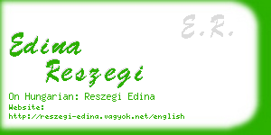 edina reszegi business card